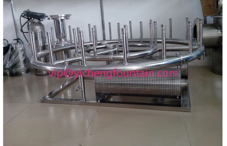Water Fountain Pipe Frames Dancing Water Fountain Piping Work Fully AISI304 Fountain Frames SS316 Water Fountain Pipe System
